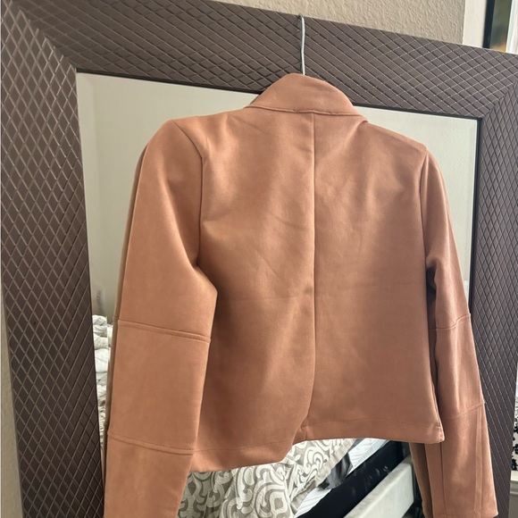 NWT Blu Pepper Faux Suede Jacket in Light Sienna - Picture 5 of 5